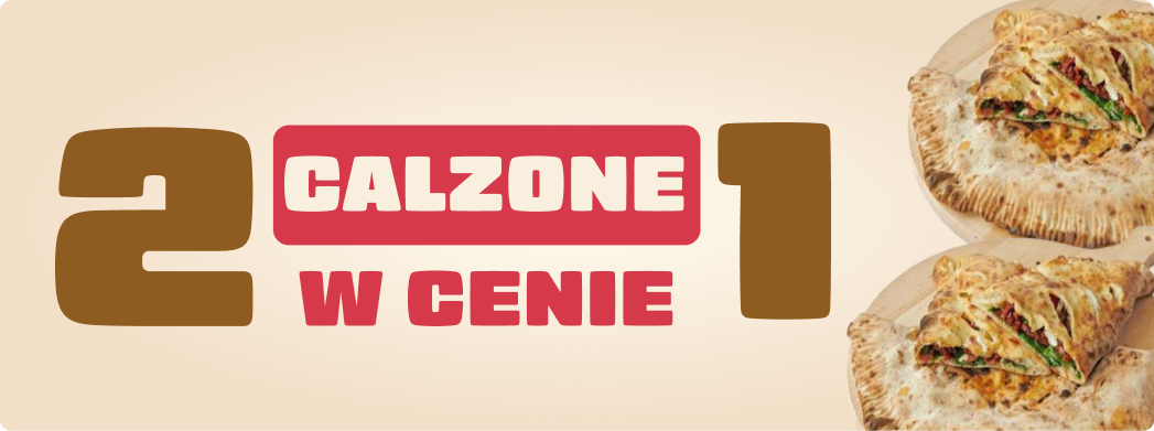 Baner 2 calzone w cenie 1